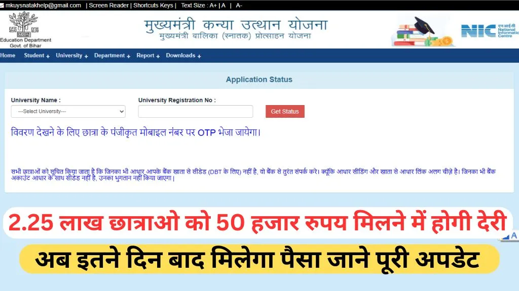 Bihar Graduation Pass Scholarship Payment Status Check